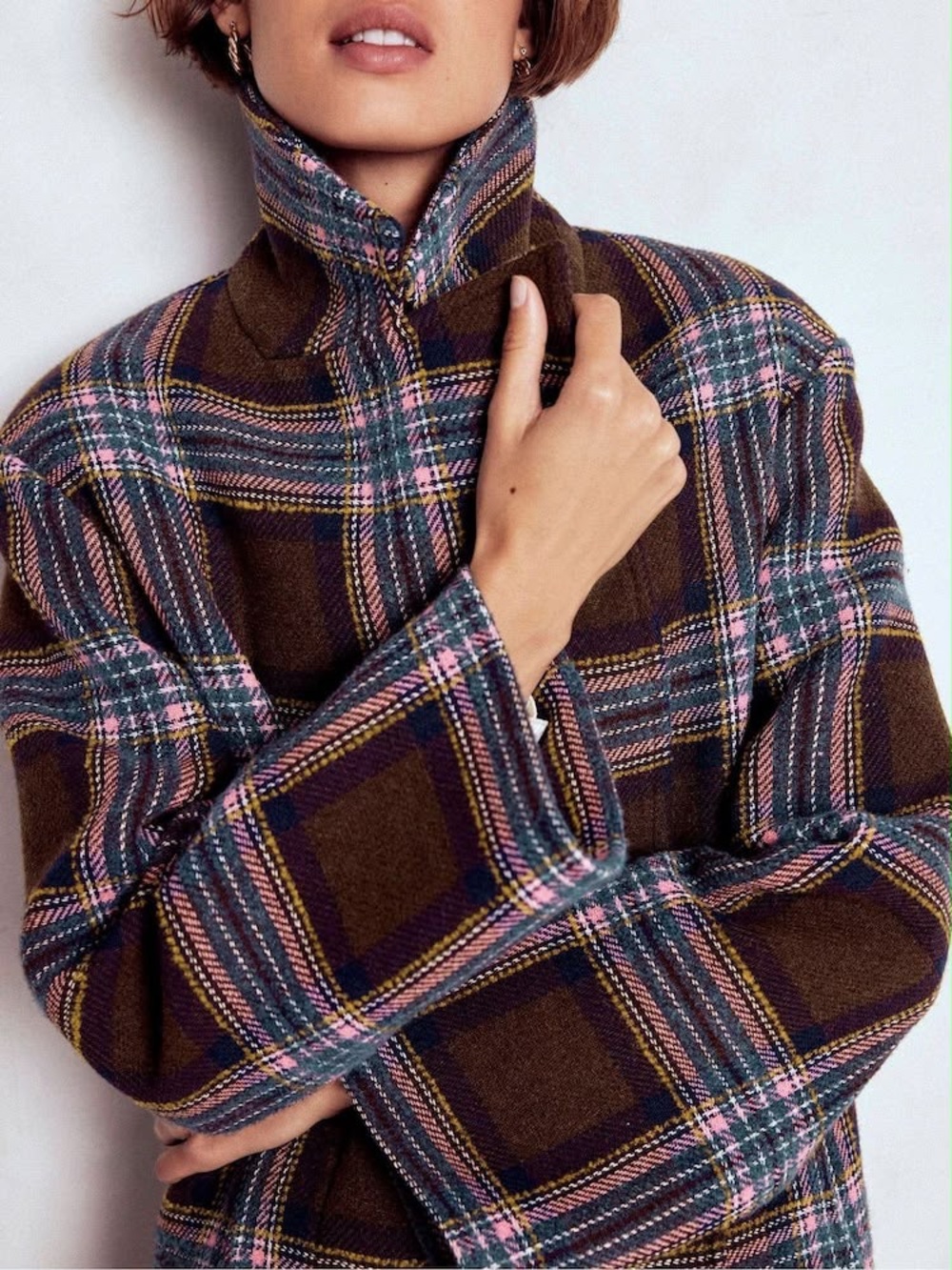 Boden Brown Cocoon Wool Coat Size 2 NWT - Picture 3 of 12